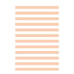 Horizontal Stripes - White and Apricot Orange Shower Curtain 48  x 72  (Small)