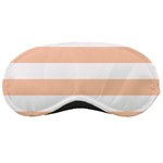 Horizontal Stripes - White and Apricot Orange Sleeping Mask