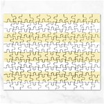 Horizontal Stripes - White and Blond Yellow Jigsaw Puzzle (Rectangular)