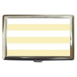 Horizontal Stripes - White and Blond Yellow Cigarette Money Case