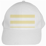 Horizontal Stripes - White and Blond Yellow White Cap