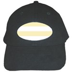 Horizontal Stripes - White and Blond Yellow Black Cap