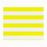 Horizontal Stripes - White and Yellow Small Glasses Cloth