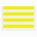 Horizontal Stripes - White and Yellow Large Glasses Cloth (2 Sides)