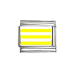 Horizontal Stripes - White and Yellow Italian Charm (9mm)