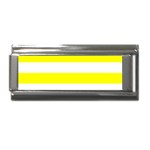 Horizontal Stripes - White and Yellow Superlink Italian Charm (9mm)