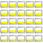 Horizontal Stripes - White and Yellow 9mm Italian Charm (25 pack)