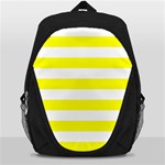 Horizontal Stripes - White and Yellow Backpack Bag