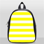 Horizontal Stripes - White and Yellow School Bag (Small)