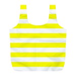 Horizontal Stripes - White and Yellow Full Print Recycle Bag (L)