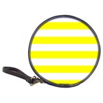 Horizontal Stripes - White and Yellow Classic 20-CD Wallet