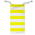 Horizontal Stripes - White and Yellow Jewelry Bag