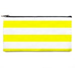 Horizontal Stripes - White and Yellow Pencil Case