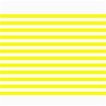 Horizontal Stripes - White and Yellow Collage 11  x 14 