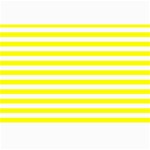 Horizontal Stripes - White and Yellow Collage 12  x 18 