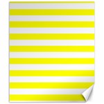 Horizontal Stripes - White and Yellow Canvas 20  x 24 