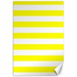 Horizontal Stripes - White and Yellow Canvas 20  x 30 