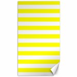 Horizontal Stripes - White and Yellow Canvas 40  x 72 