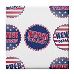 never trump Tile Coaster