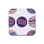 never trump Rubber Coaster (Square)