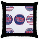 never trump Throw Pillow Case (Black)