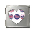 never trump Mega Link Heart Italian Charm (18mm)