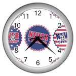 never trump Wall Clock (Silver)