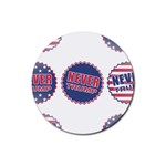 never trump Rubber Coaster (Round)