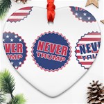 never trump Heart Ornament (Two Sides)