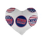 never trump Standard 16  Premium Heart Shape Cushion 