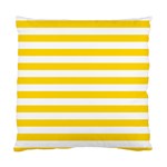 Horizontal Stripes - White and Gold Yellow Standard Cushion Case (Two Sides)