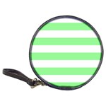 Horizontal Stripes - White and Light Green Classic 20-CD Wallet