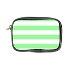 Horizontal Stripes - White and Light Green Coin Purse