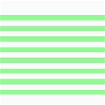 Horizontal Stripes - White and Light Green Collage 8  x 10 