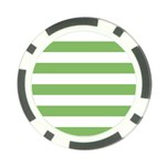 Horizontal Stripes - White and Dollar Bill Green Poker Chip Card Guard