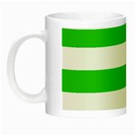 Horizontal Stripes - White and Lime Green Night Luminous Mug