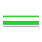 Horizontal Stripes - White and Lime Green Sticker Bumper (10 pack)