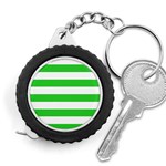 Horizontal Stripes - White and Lime Green Measuring Tape