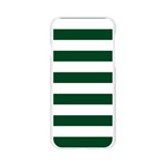 Horizontal Stripes - White and Forest Green Apple iPhone 6/6S Silicone Case (Transparent)