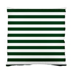 Horizontal Stripes - White and Forest Green Standard Cushion Case (One Side)