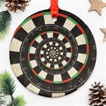 Dartboard Spiral Droste Ornament (Round)