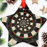 Dartboard Spiral Droste Ornament (Star)