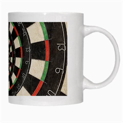 Dartboard Spiral Droste White Mug from ArtsNow.com Right