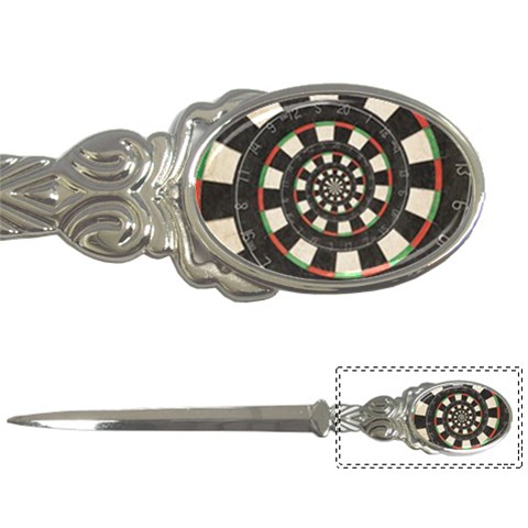 Dartboard Spiral Droste Letter Opener from ArtsNow.com Front