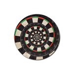 Dartboard Spiral Droste Rubber Coaster (Round)