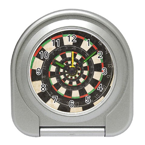 Dartboard Spiral Droste Travel Alarm Clock from ArtsNow.com Front