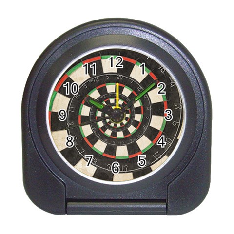 Dartboard Spiral Droste Travel Alarm Clock from ArtsNow.com Front