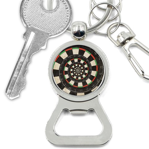 Dartboard Spiral Droste Bottle Opener Key Chain from ArtsNow.com Front