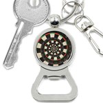 Dartboard Spiral Droste Bottle Opener Key Chain