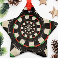 Dartboard Spiral Droste Star Ornament (Two Sides) from ArtsNow.com Front